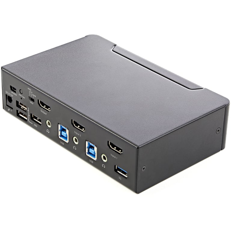 StarTech.com Commutateur KVM HDMI à 2 Ports Moniteur Unique 4K 60Hz Ultra HDR KVM de Bureau HDMI 2.0 avec Hub USB 3.0 5Gbps et 4x USB 2.0 HID Audio Commutation par Touches TAA... - vue 4