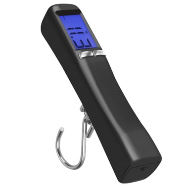 Akashi Báscula Equipaje Digital 50Kg LCD 4 Unidades Negro