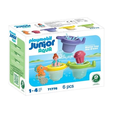 Playmobil 71776 Trio tasses flottantes & animaux, Playmobil junior aqua & tinti, 6 pezzi, Des 12 mois