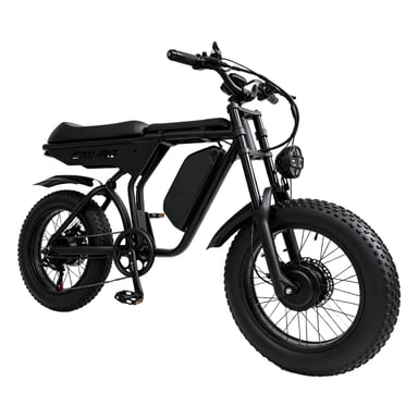 ORLMS E5-1 Bicicleta Eléctrica 1000W (500W*2) 48V 23Ah 50km/h 130Nm 45° 7V Shimano Fat Tire Suspensión Frenos Hidráulicos 50-90km