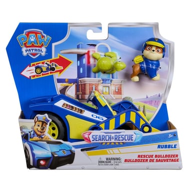 Vehículo Paw Patrol (Spin Master) Bulldozer de Rescate con retrofricción Rubble con figura y tortuga Multicolor