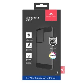 Guscio protettivo ''Air Robust'' per Samsung Galaxy S21 Ultra, nero