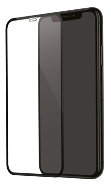 Protector de pantalla de cristal templado de borde a borde para Apple iPhone XR/11, Negro