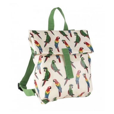 Mini mochila Loros de algodón recubierto