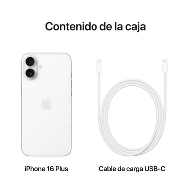 iPhone 16 Plus (5G) 256 Go, Blanc, Débloqué