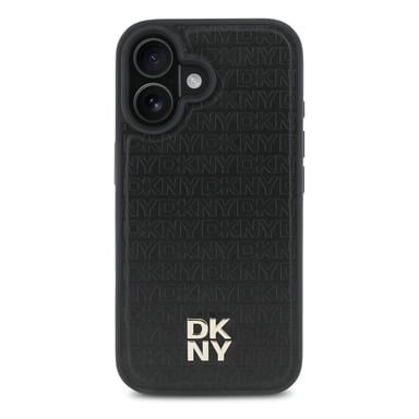 DKNY Funda trasera para iPhone 16 Plus compatible con MagSafe Negro