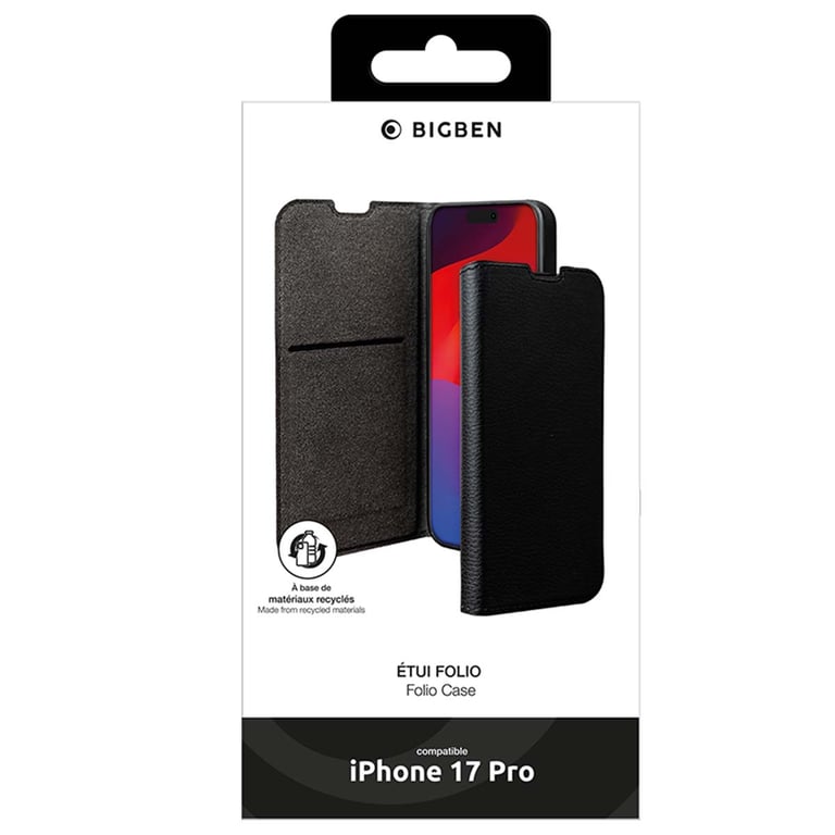 BigBen Connected Étui Portefeuille pour iPhone 17 Pro avec fonction Support Vidéo - vue 3