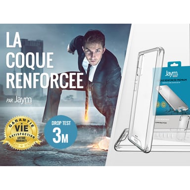 JAYM - Carcasa ultra rígida premium para Apple iPhone 12 - Apple iPhone 12 Pro - Certificado contra caídas desde 3 metros - Garantía de por vida - Transparente - 5 juegos de botones de colores incluidos