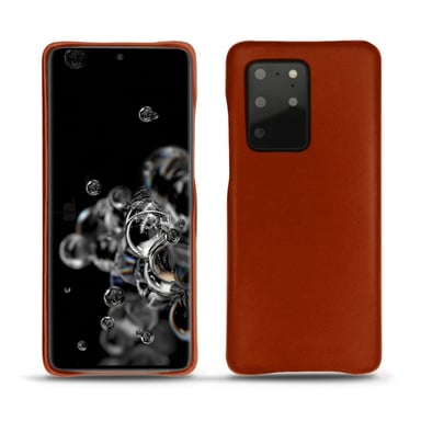 Coque cuir Samsung Galaxy S20+ 5G -  - Orange - Cuir vegan
