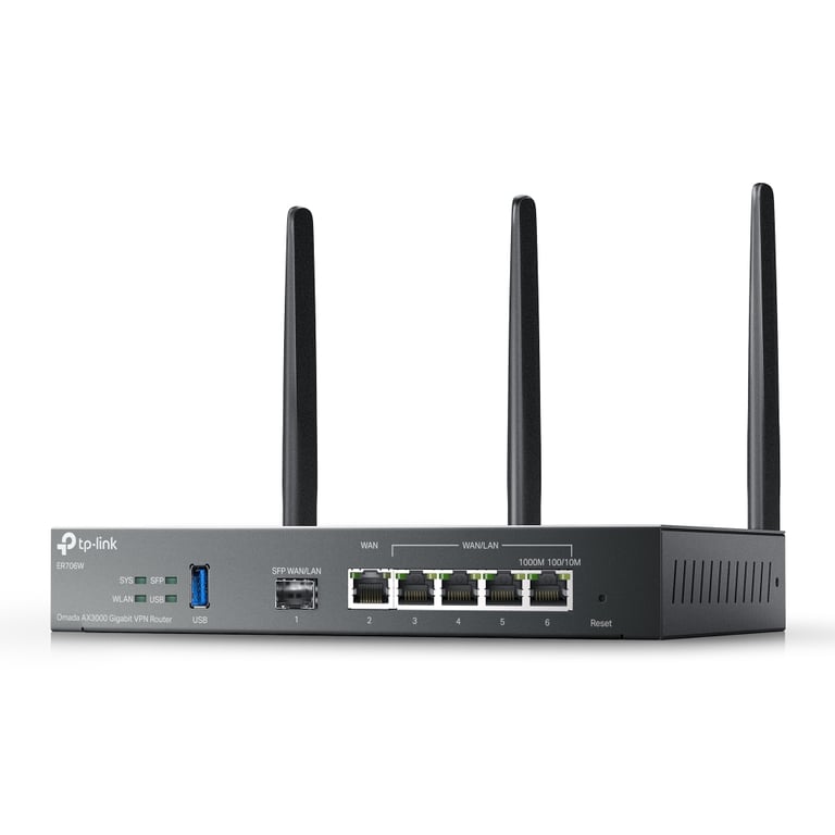 TP-Link Omada ER706W routeur sans fil Gigabit Ethernet Bi-bande (2,4 GHz / 5 GHz) Noir - Neuf