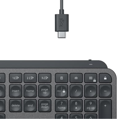 Logitech MX Keys teclado Universal RF inalámbrico + Bluetooth QWERTY US Internacional Grafito
