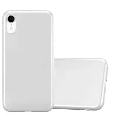 Coque pour Apple iPhone XR en METALLIC ARGENT Housse de protection Étui en silicone TPU flexible