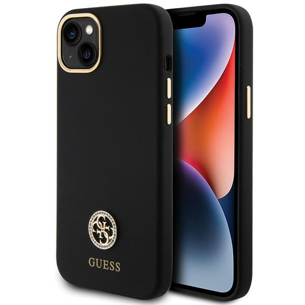 Guess Étui 4G Logo Strass pour iPhone 15 Plus