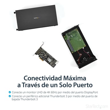 StarTech.com Caja Chasis de Expansión Thunderbolt 3 a PCI Express con DisplayPort - PCI-E x16 - PCIe de 16 Hilos