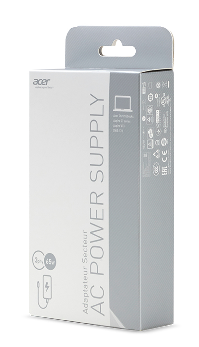 Acer Ac Adapter with EU power cord - vue 3