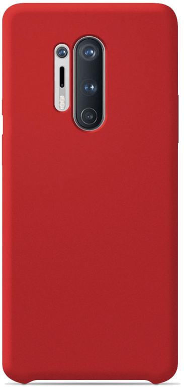 Coque silicone unie compatible Soft Touch Rouge OnePlus 8 Pro