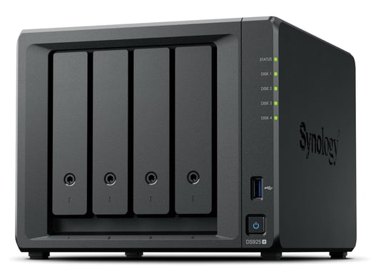 Synology DiskStation DS925+ serveur de stockage NAS Ryzen Embedded V1500B 4 Go DDR4 0 To Noir