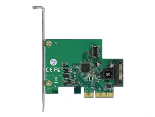DeLOCK Carte PCI Express x4 vers 1 x interne USB 3.2 Gen 2 clé A 20 broches femelles
