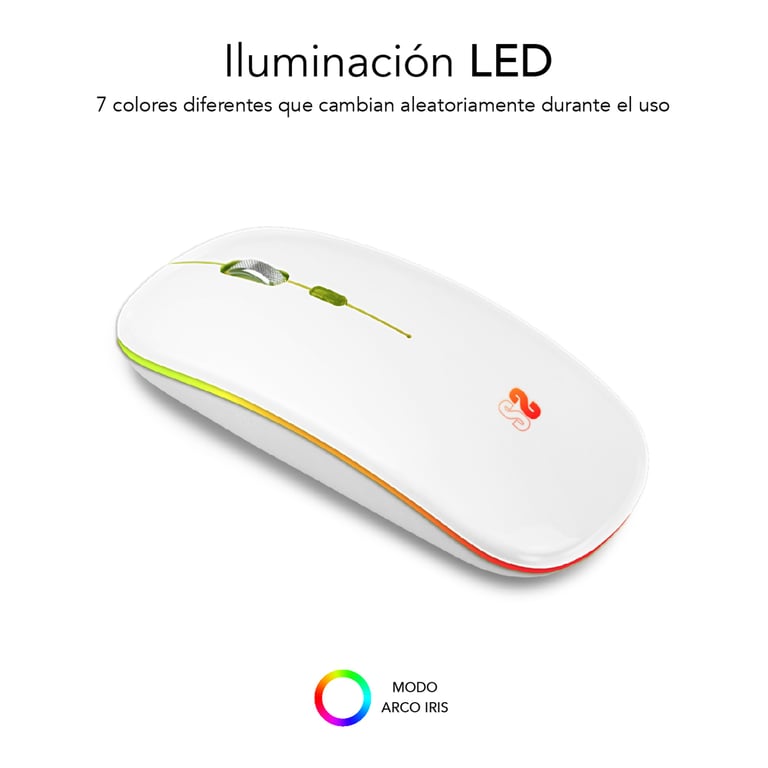 Souris SUBBLIM SUBMO-LDFLAT2 – Bureau Ambidextre RF + Bluetooth 1600 DPI - vue 3