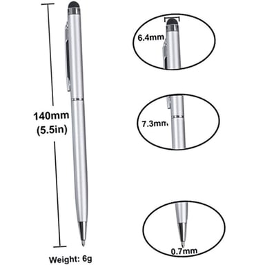 iLike PN1 Stylet tactile capacitif universel 2 en 1 avec stylet (smartphone et tablette PC) violet