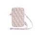 Sac à Bandoulière pour Téléphone Zippé Motif G Cube avec Logo en Métal Rose