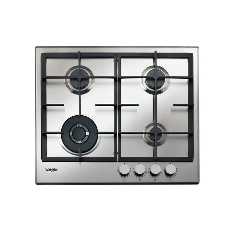 Piano de cuisson à gaz Whirlpool GMAL 6422IXL 4 brûleurs Commandes frontales Inox - vue 3
