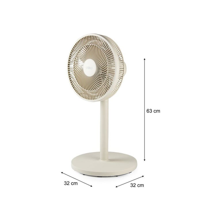 Ventilateur 2 en 1 sur pied et sur table DOMO 3 vitesses Avec 7 pales Silencieux Sable - vue 4