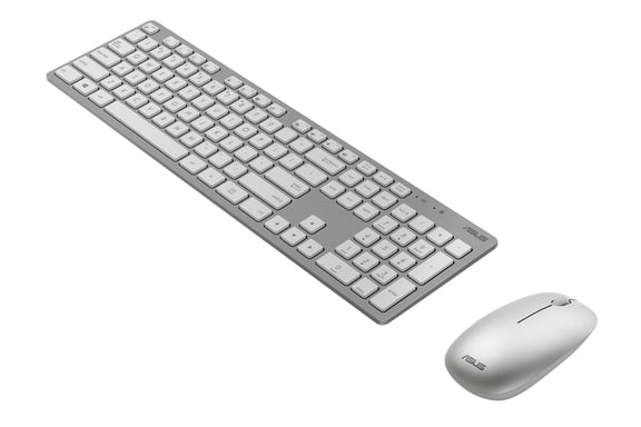Clavier et souris sans fil W5000 gris et blanc