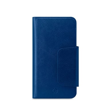 Celly Duomo funda para teléfono móvil 14,7 cm (5.8'') Funda cartera Azul