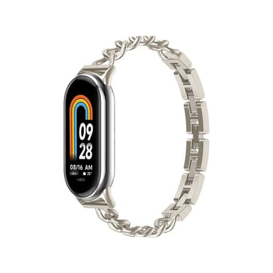 Correa de Pulsera Metálica compatible con Xiaomi Mi Band 8/9/10 - Elegante Brazalete de Acero Inoxidable Starlight