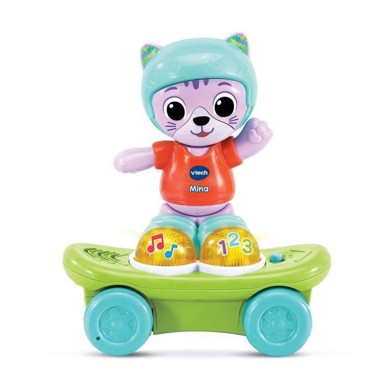 Jouet interactif VTECH BABY Mina mon Chat Rouli'golo Skateboard Mixte + - vue 2