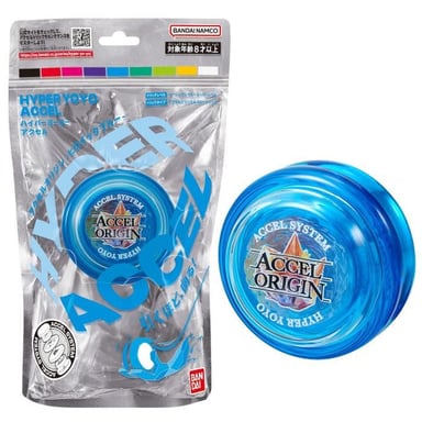 Yoyo Bandai Hyper Yoyo Accel 60003 Bleu pour enfants dès 4 ans, figures d'extérieur, style fidget flip, système Accel