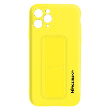 Coque iPhone 11 Pro Max Silicone Support Magnétique Pliable Wozinsky jaune