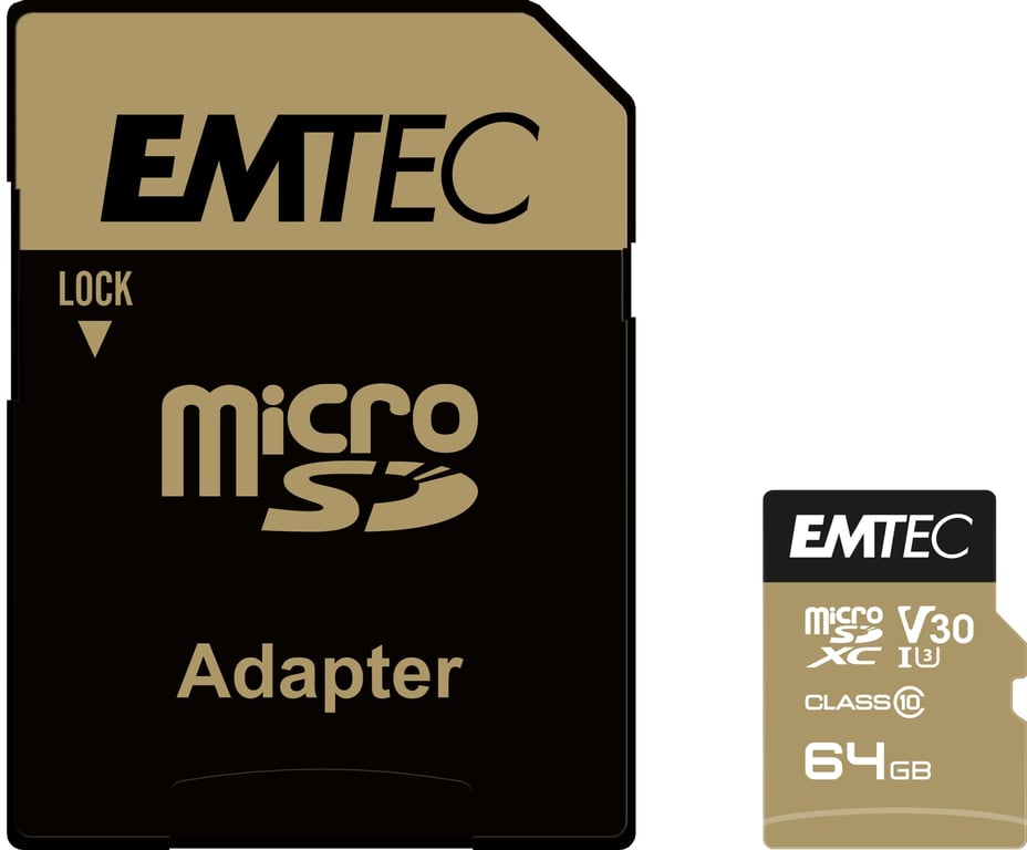 Emtec ECMSDM64GXC10SP mémoire flash MicroSDXC Classe 10 Neuf - vue 2