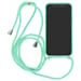 Coque pour iPhone XR en TPU Premium Color Lace avec Cordon Tour de Cou Turquoise