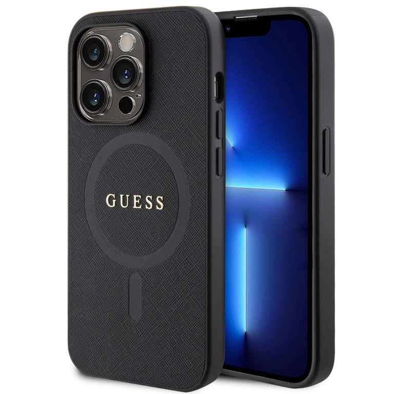 Guess Coque arrière Saffiano MagSafe pour Apple iPhone 15 Pro Max