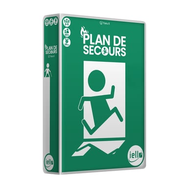 Jeu de société IELLO Plan de Secours - Mémoire et visualisation spatiale - 2-5 joueurs - Vert et blanc