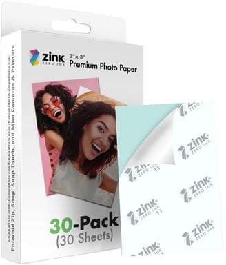 Paquete de 30 papeles fotográficos instantáneos ZINK de formato 2x3'' - Compatibles con Polaroid, Kodak, Canon, HP