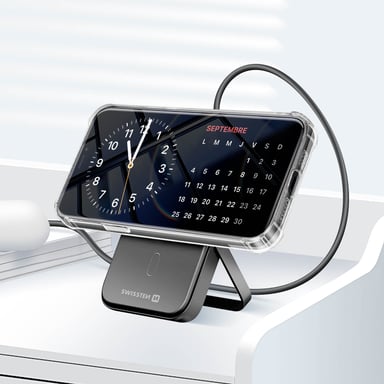 Carcasa Apple iPhone X y XS y Powerbank 5000 mAh Magsafe Swissten Transparente