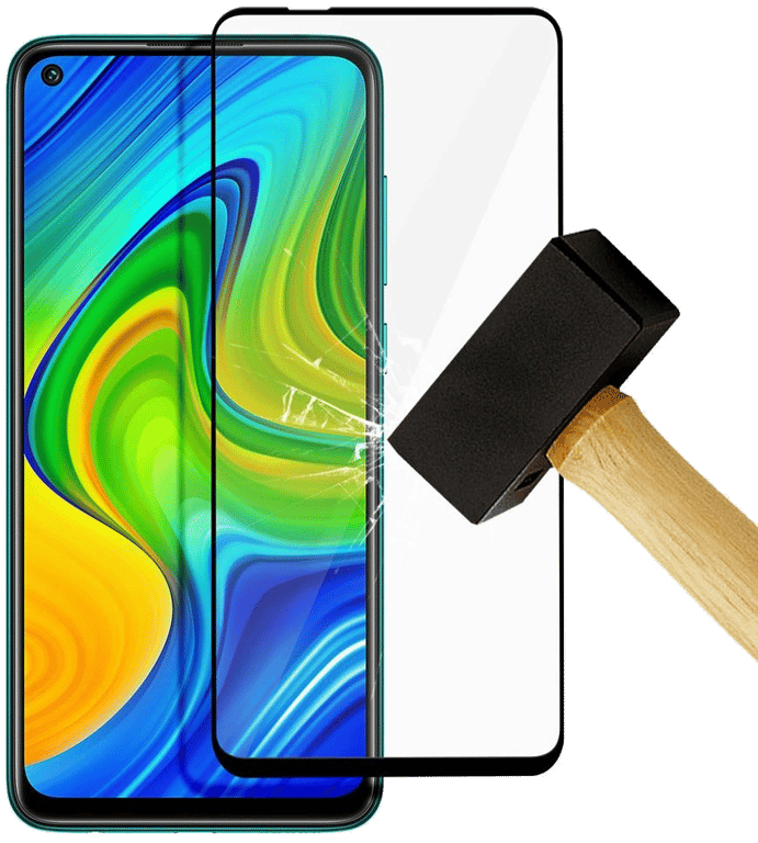 Film verre trempé 4D Noir compatible Xiaomi Redmi Note 9