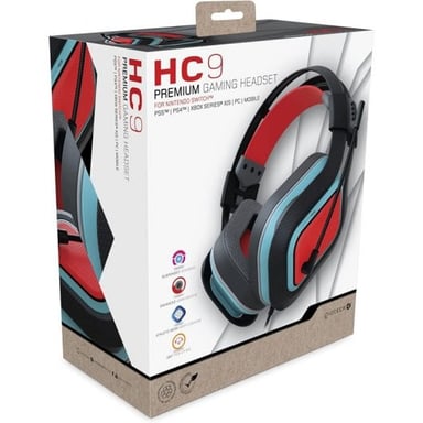 Gioteck HC9 Auriculares Alámbrico Diadema Juego Rojo
