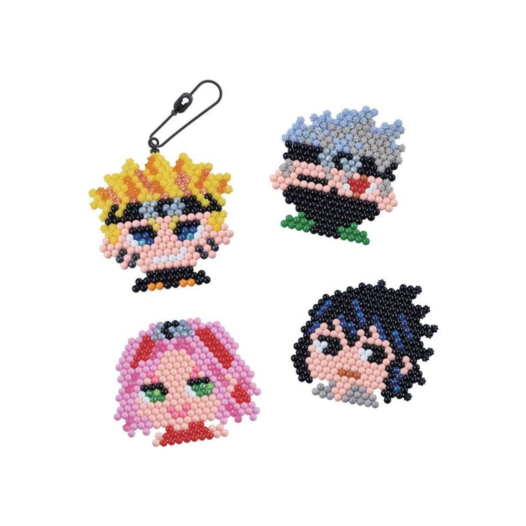 Kit porte-clés Aquabeads 35118 - 1100 perles activées à l'eau, personnages Naruto, 4+ Multicolore - Neuf