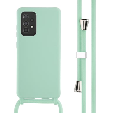 imoshion Coque en silicone avec cordon pour Samsung Galaxy A52(s) (5G/4G) - Vert menthe