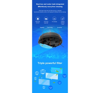 LIECTROUX L200 robot aspirador, con limpieza en húmedo y en seco, 28 W, batería de 2600 mAh, múltiples modos de limpieza, compatibilidad multicontrol, filtro HEPA.