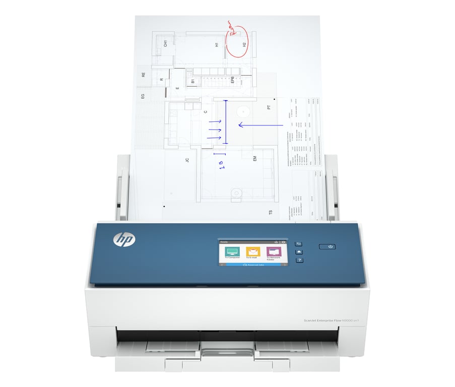 HP Scanjet Enterprise Flow N9000 Sn1 Scanner À Défilement A3, Jusqu'À 80Ppm/160Ipm, 600X 600 Dpi - Excellent État