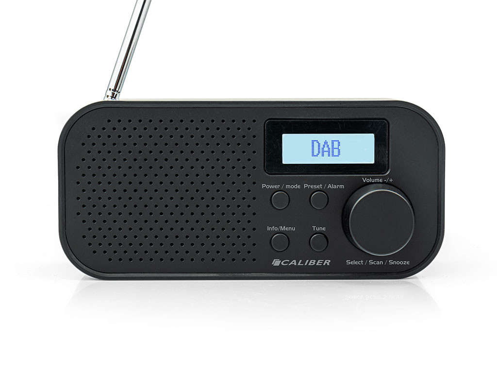 Radio portátil DAB + con función de despertador - Inalámbrica hasta 8 horas  - USB - Conexión para auriculares (HPG318DAB) - Caliber