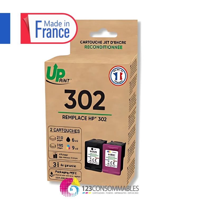 HP UPRINT Pack 2 cartouches remanufacturées