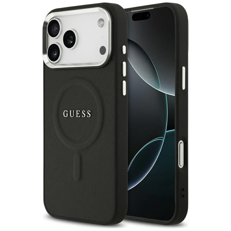 Guess Etui Classic Logo MagSafe do iPhone 17 Pro Max czarny