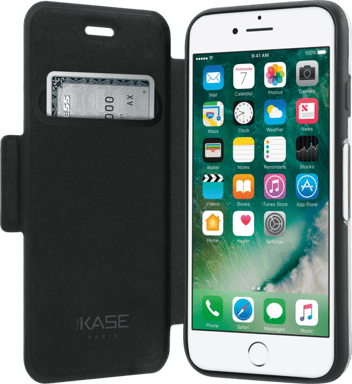 Air Coque de protection avec clapet folio pour Apple iPhone 6/6s/7/8/SE 2020, Noir