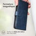 imoshion Étui de téléphone portefeuille Luxe pour iPhone 14 Plus - Bleu foncé